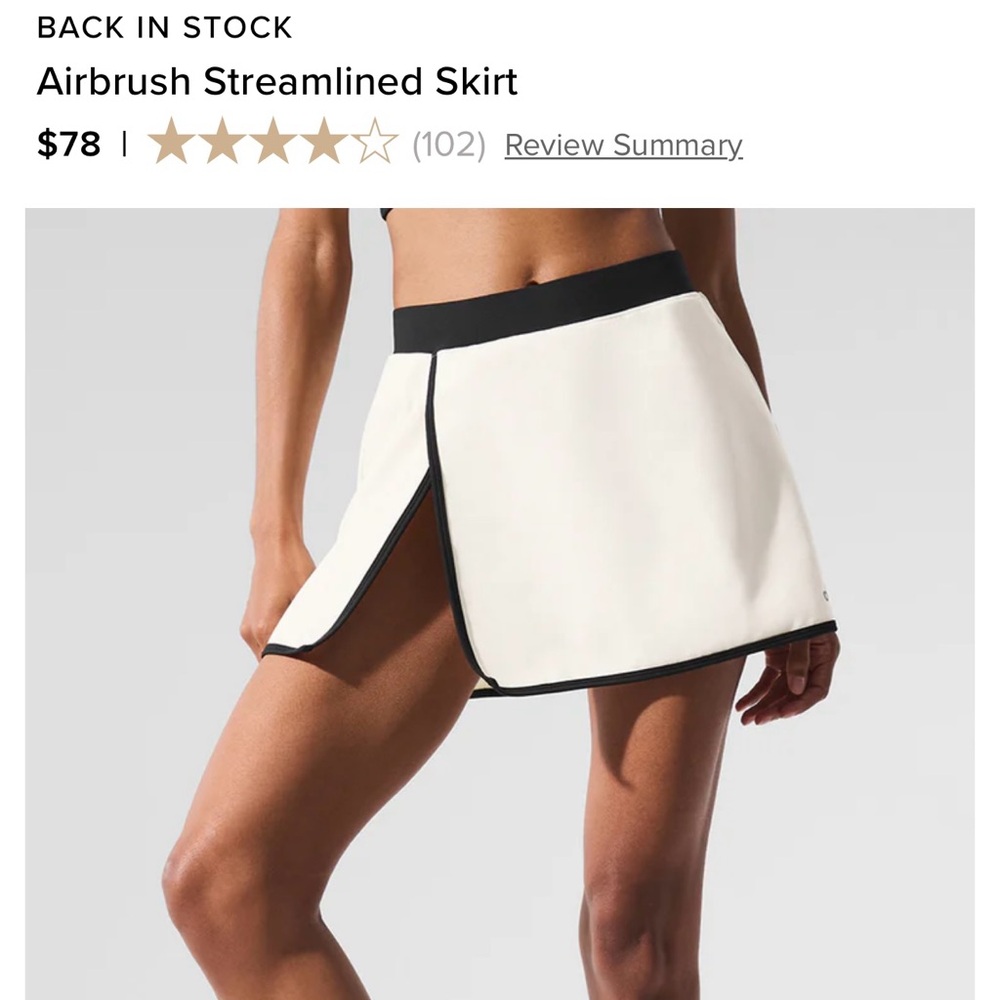 ALO Yoga Black and White Mini Skirt